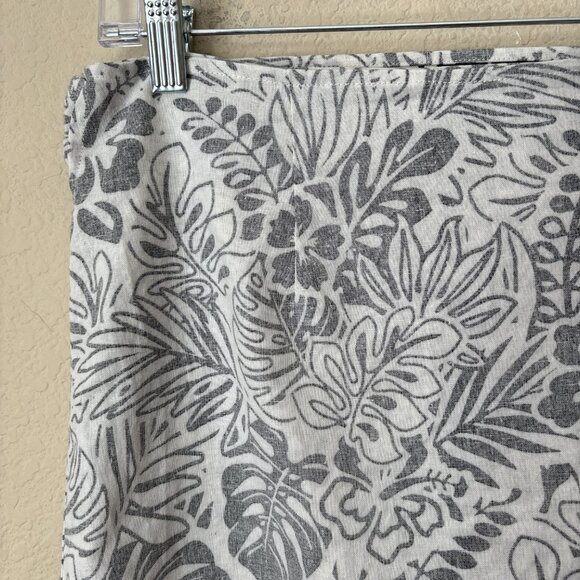 Marine Layer XL Linen Blend Monaco Wrap Skirt in Black and White Print - Picture 6 of 9